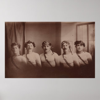 ゲイ関心リースヴィンテージの若いアスリート ポスター