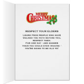 ゲイ高齢者虐待： LGBTQIA+クリスマスカード (内側 (右))