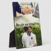 ゲイ2写真コラージュ – 結婚s & anniversary gift フォトプラーク (側面)