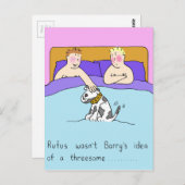 ゲイ3人組の漫画ユーモア ポストカード (正面/裏面)