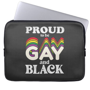 ゲイ・アンド・ブラックであることを誇りに思う LGBT Pride ラップトップスリーブ