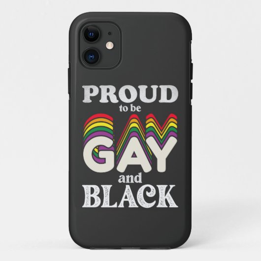 ゲイ・アンド・ブラックであることを誇りに思う LGBT Pride Case-Mate iPhoneケース (裏面)