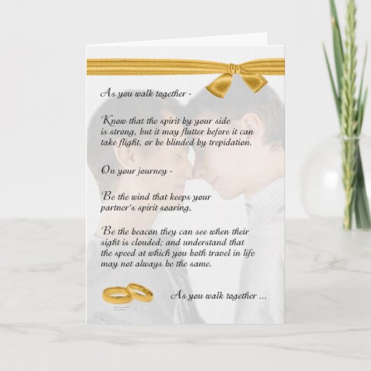 ゲイ ウェディング ご結婚おめでとう 二人の新郎 カード (正面)