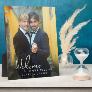 ゲイ ウェディング ウェルカム ツー グルームズ フォト フォトプラーク