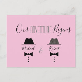 ゲイ ウェディング セーブ ザ デート インビテーション