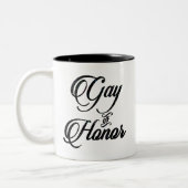 ゲイ オブ オナー バー | 結婚式仲間 オーダーメイド 記念品 ツートーンマグカップ (左)