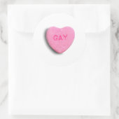 ゲイ キャンディ ハート ラウンドシール (バッグ)