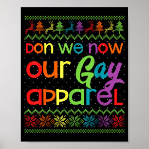 ゲイ クリスマス おもしろ LGBT ドン・ウィ・ナウ・オア・ゲイ・アパレル ポスター
