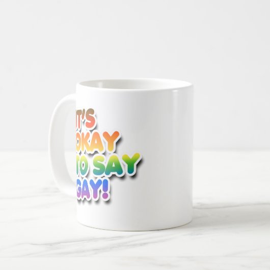 ゲイ コーヒーマグカップ (正面左)