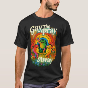 "ゲイ・ザ・プレイ・アウェイ" コテージシャツ レトロPride Tシャツ