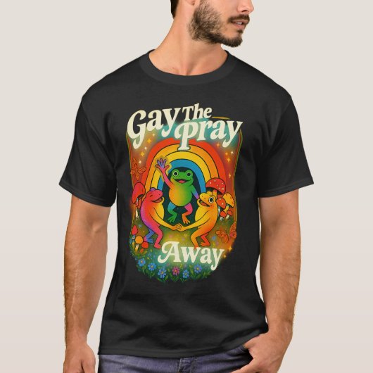"ゲイ・ザ・プレイ・アウェイ" コテージシャツ | レトロPride Tシャツ (正面)