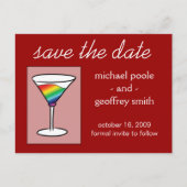 ゲイ-ティーニ | 保存日付 案内ポストカード (正面)