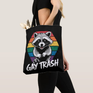 ゲイ・トラッシュ・アライグマ LGBTQ Pride ヴィンテージ トートバッグ