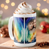 ゲイ ノーザンライツ 水彩クリスマス 写真 コーヒーマグカップ