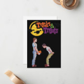 ゲイ ハロウィン トリック アンド トリート グリーティング カード (正面/裏面インサイチュ)