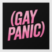 ゲイ・パニック LGBTQ 抗議 プライド ウィンドウサイン (シート)