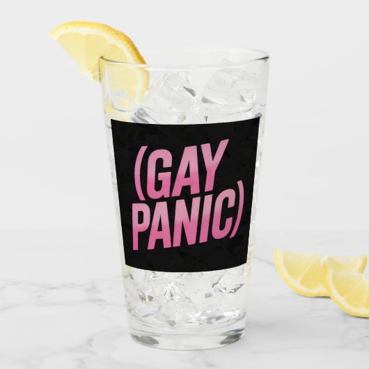 ゲイ・パニック LGBTQ 抗議 プライド タンブラーグラス (アイス正面)