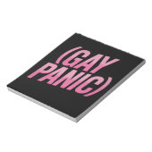 ゲイ・パニック LGBTQ 抗議 プライド ノートパッド (回転)