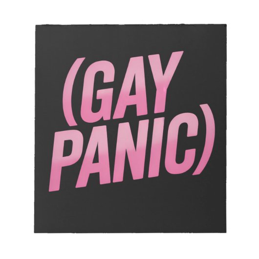 ゲイ・パニック LGBTQ 抗議 プライド ノートパッド (正面)