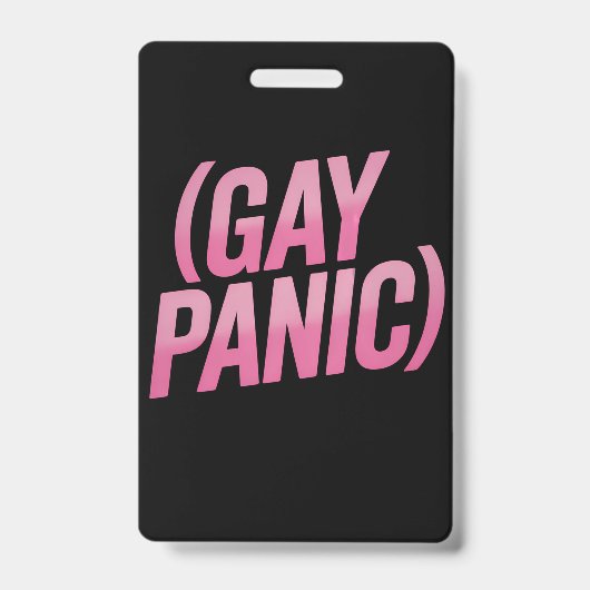 ゲイ・パニック LGBTQ 抗議 プライド バッジ (正面)