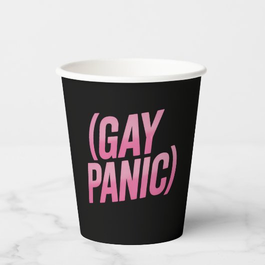 ゲイ・パニック LGBTQ 抗議 プライド 紙コップ (正面)