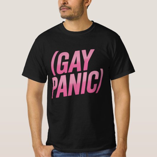 ゲイ・パニック LGBTQ 抗議 プライド Tシャツ (正面)