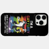 ゲイ+フューリー+フォックス+レインボー+LGBTQ+プライド Case-Mate iPhoneケース (裏面 (横))