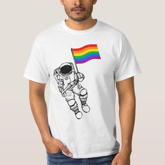 ゲイ・プライドの宇宙飛行士 Tシャツ (正面)