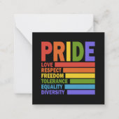 ゲイ・プライド月間LGBT ノートカード (正面)