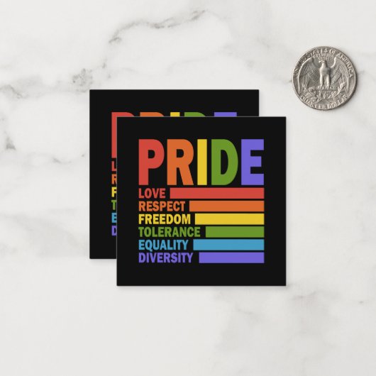 ゲイ・プライド月間LGBT ノートカード (正面/裏面インサイチュ)