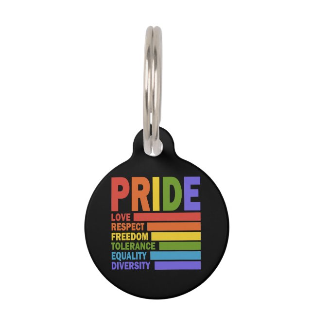 ゲイ・プライド月間LGBT ペット　ネームタグ (正面)