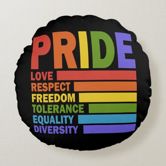 ゲイ・プライド月間LGBT ラウンドクッション (正面)