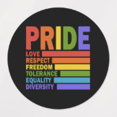 ゲイ・プライド月間LGBT ラベル (デザイン1)