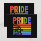 ゲイ・プライド月間LGBT 招待状 (正面/裏面)