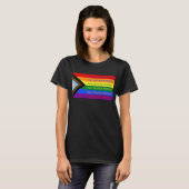 ゲイ・プライド・インターセクション・レインボーフラッグ Tシャツ (正面フル)