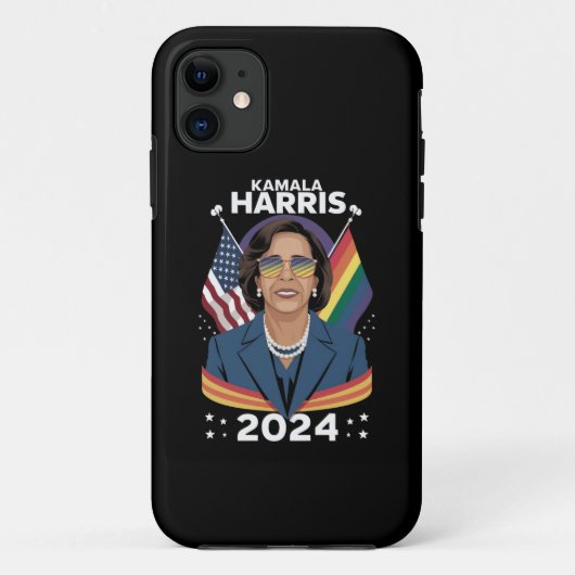 ゲイ プライド カマラ ハリス 2024 副大統領 LGBTQ+ Case-Mate iPhoneケース (裏面)