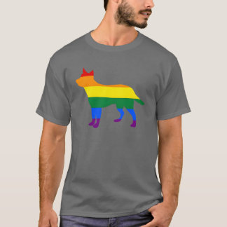 ゲイ プライド ドッグ オーストラリアン キャトル ドッグ レインボーフラッグ G Tシャツ