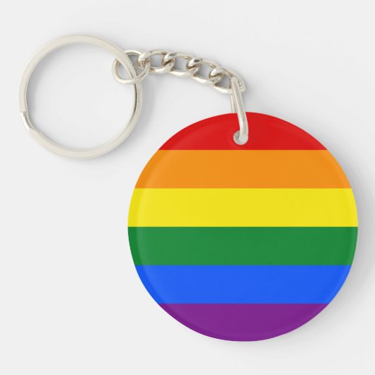 ゲイ・プライド・フラッグ LGBT キーチェーン (正面)