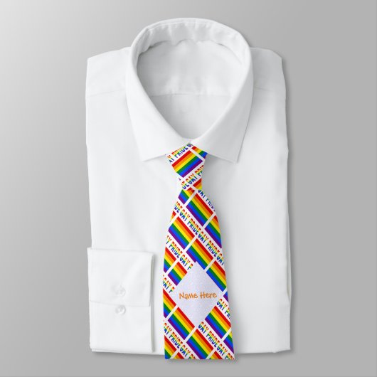 ゲイ プライド フラッグ LGBTQ タイル柄 ネクタイ (タイ)
