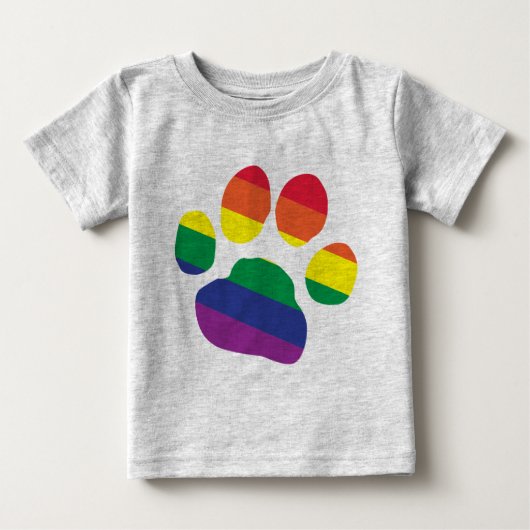 ゲイ-プライド – ポー – プリント ベビーTシャツ (正面)