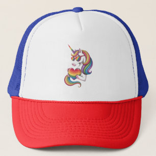 ゲイ プライド ユニコーン ハート レインボーフラッグ LGBT  キャップ