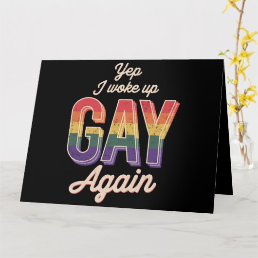 ゲイ プライド レインボー クィア CSD パーティー LGBT カード (黄色い花)