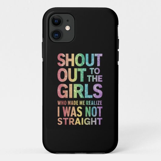 ゲイ プライド レインボー フラッグ LGBT への声援 女子たちへ Case-Mate iPhoneケース (裏面)