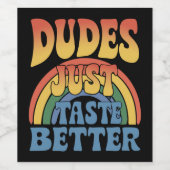 ゲイ プライド レインボー ヴィンテージ 男の子の味はもっと良い ワインラベル (シングルラベル)