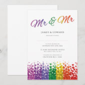 ゲイ・プライド・レインボー 結婚式招待状 招待状 (正面/裏面)