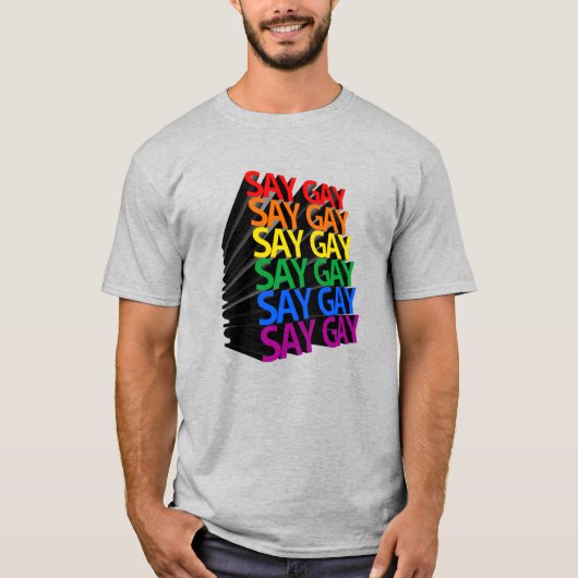 ゲイ・プライド・レインボー 3D Tシャツ (正面)