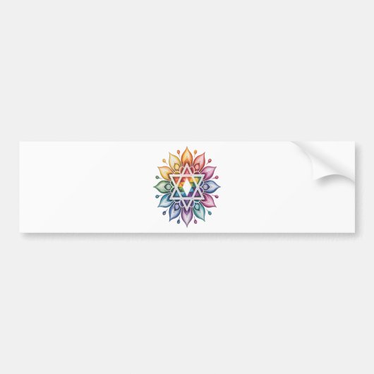 ゲイ プライド レインボー LGBT バンパーステッカー (正面)