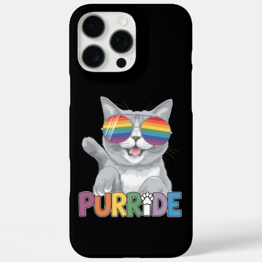 ゲイ プライド レインボー LGBTQ にゃんこ サングラス Case-Mate iPhoneケース (裏面)