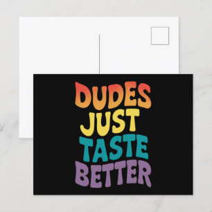 ゲイ プライド ヴィンテージ Tシャツ 男はただおいしい ポストカード