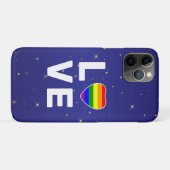 ゲイ プライド 愛 虹 ハート Case-Mate iPhoneケース (裏面(横))